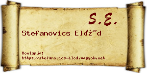Stefanovics Előd névjegykártya